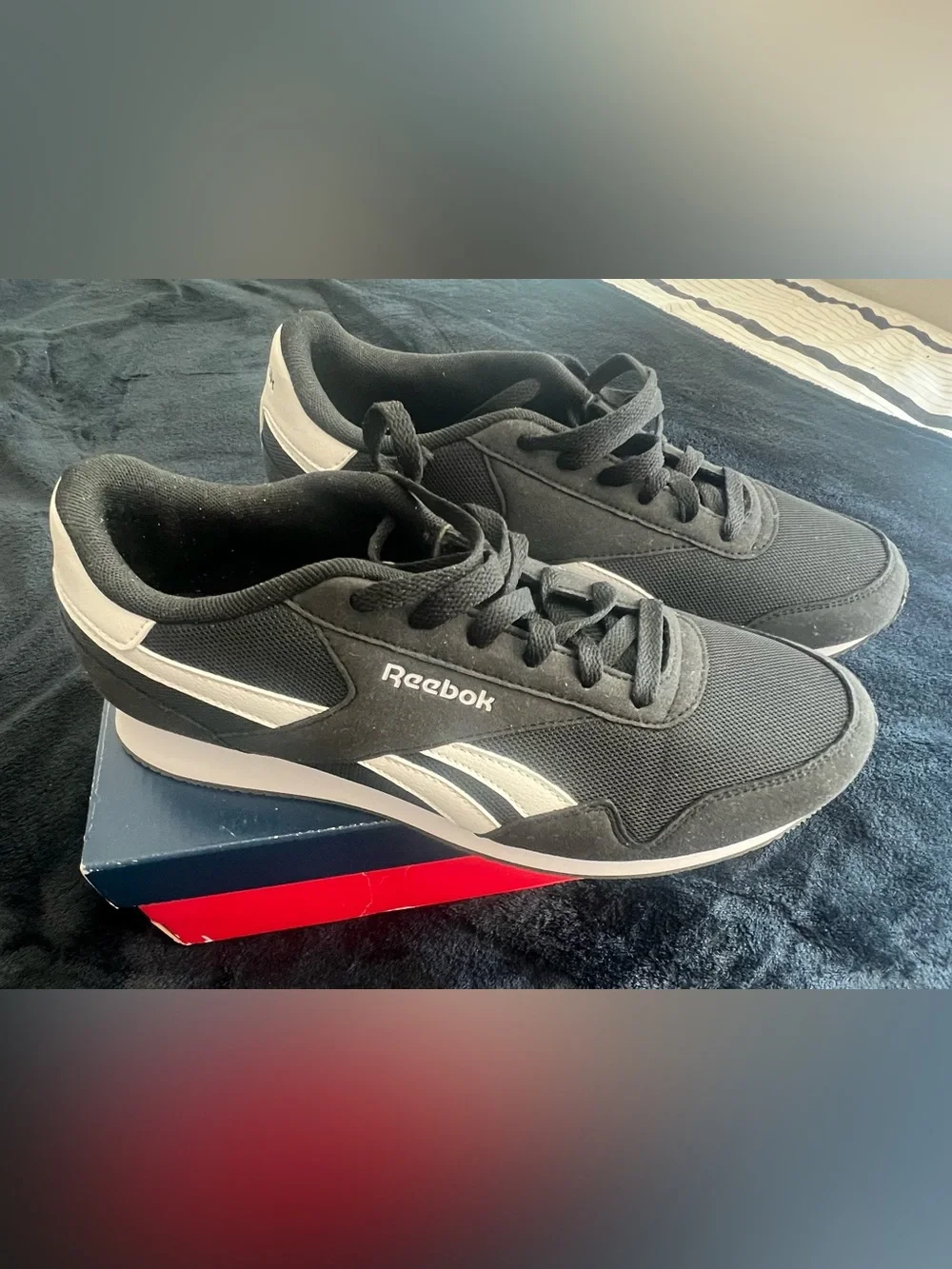 Reebok Women’s Black and White Retro Runner Sneakers